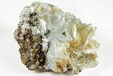 Blue Bladed Barite Crystal Clusters with Calcite - Morocco #204057-2